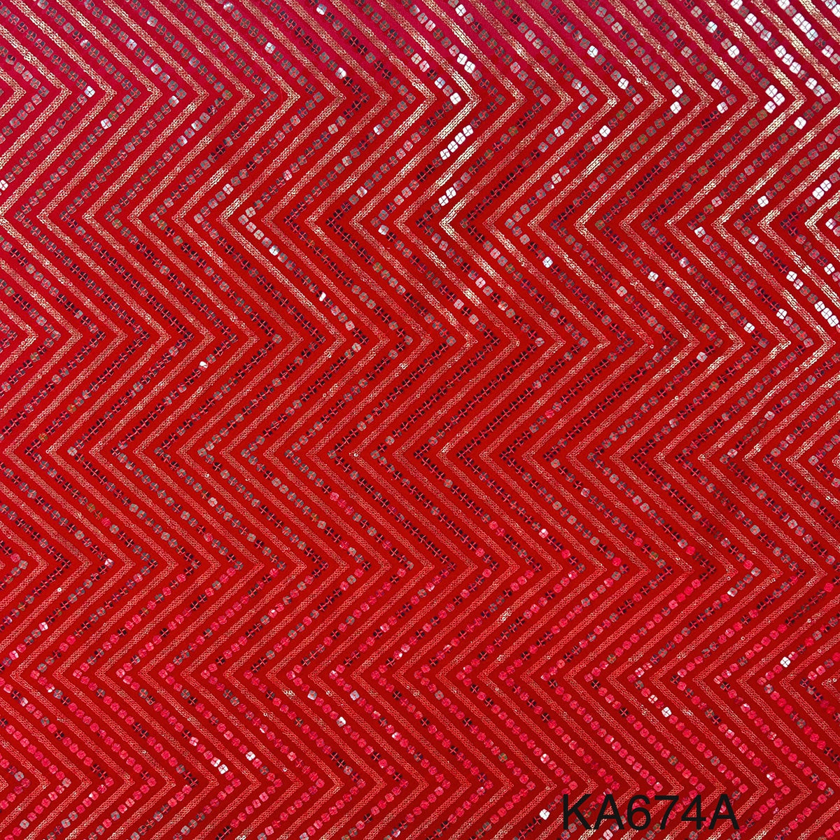 Red Stretch Sequin Fabric
