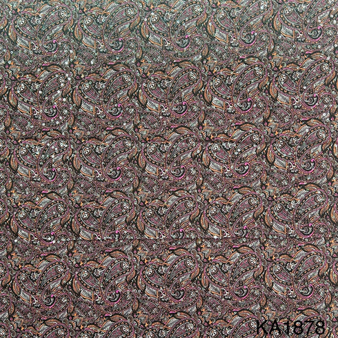 Printed Sequins Georgette Fabric-KA1878