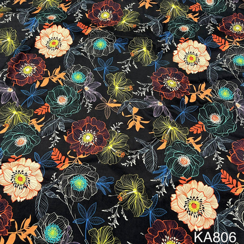Printed viscose crepe Fabric-KA806