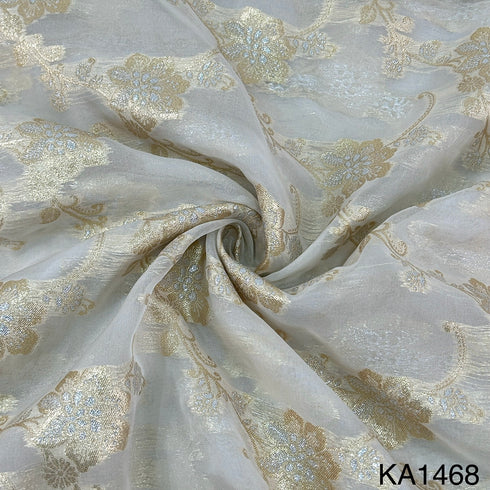 Dyeable Banarasi Organza Fabric-KA1468