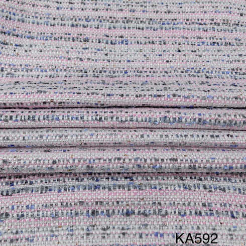 Imported Sequins Tweed Fabric-KA592