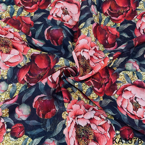 Printed Organza Fabric-KA1378