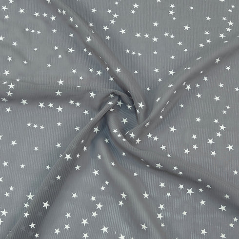 RUBBER Print Georgette Fabric-KA455