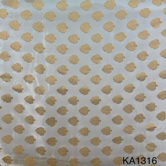 Dyeable Zari Organza Fabric-KA1316