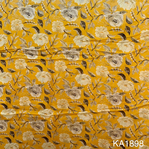 Foil Print Organza Fabric-KA1889