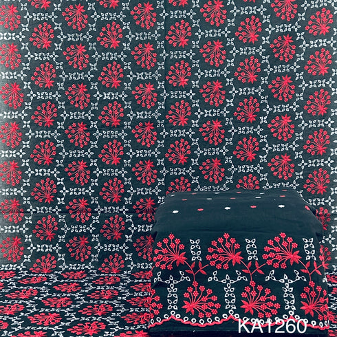 Chikankari Cotton Fabric-KA1260