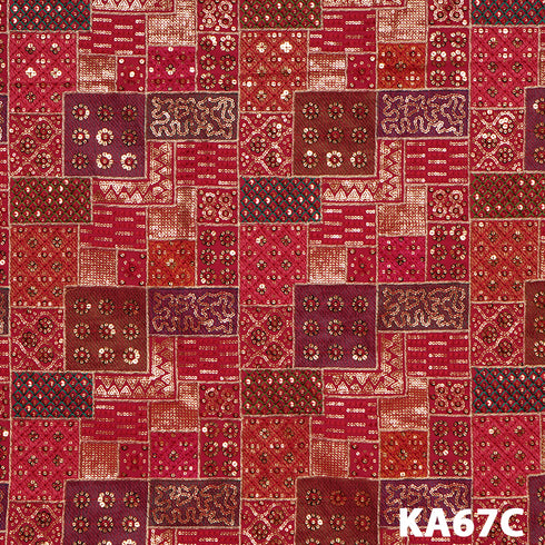 Heavy Embroidered Zari Sequins Georgette