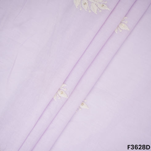 Thread Sequins Work Cambric Cotton Fabric-F3628