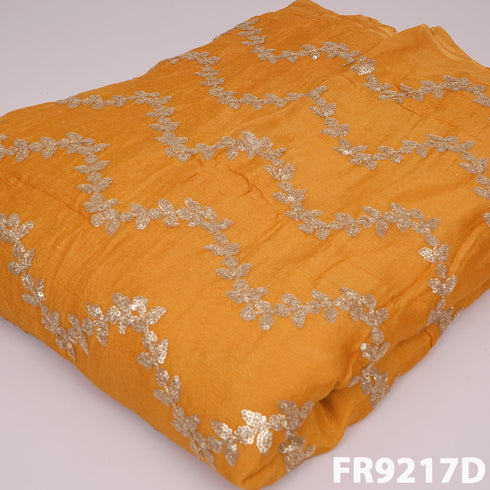 Embroidered Sequins Chinon Fabric-FR9217