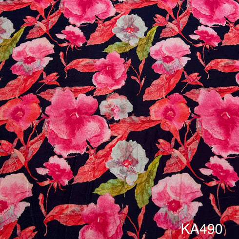 Printed Velvet Fabric-KA490