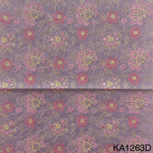 Embroidered Kota Cotton Fabric-KA1263