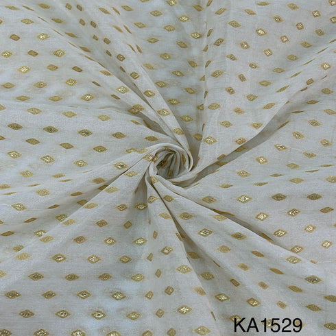 Dyeable Zari Chanderi Fabric-KA1529