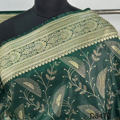 Zari Embroidered Silk Dupatta -D847