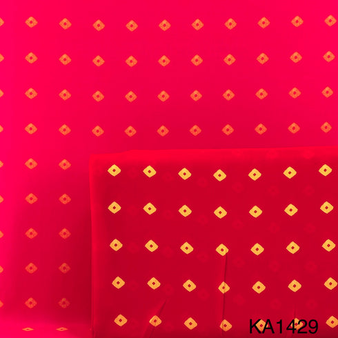 Bandhani Print Georgette Fabric-KA1429