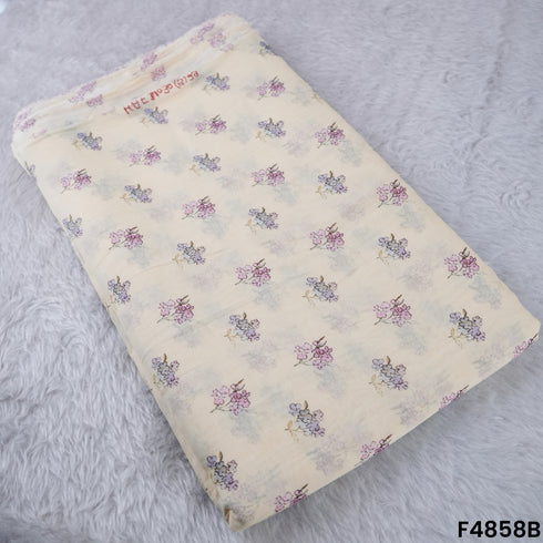 Digital Print Mul Chanderi Fabric- F4858