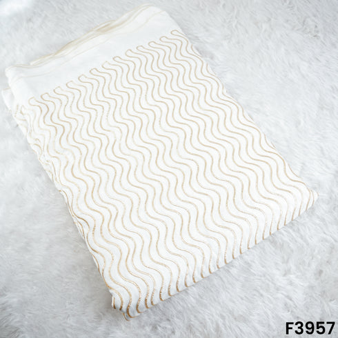 Dyeable Gota Patti Uppada Silk Fabric- F3957