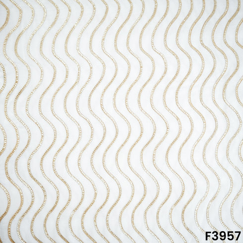 Dyeable Gota Patti Uppada Silk Fabric- F3957