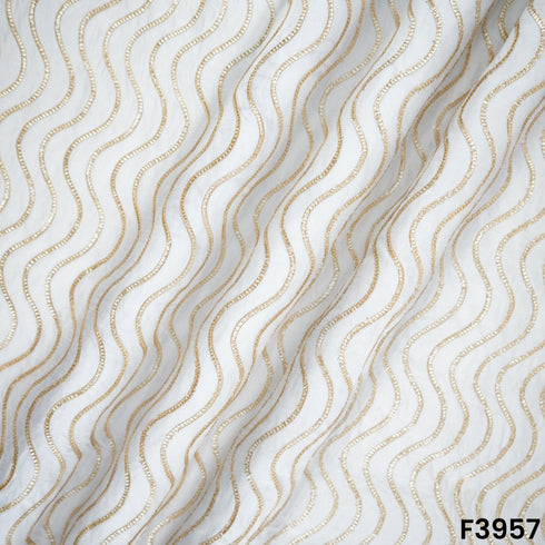 Dyeable Gota Patti Uppada Silk Fabric- F3957