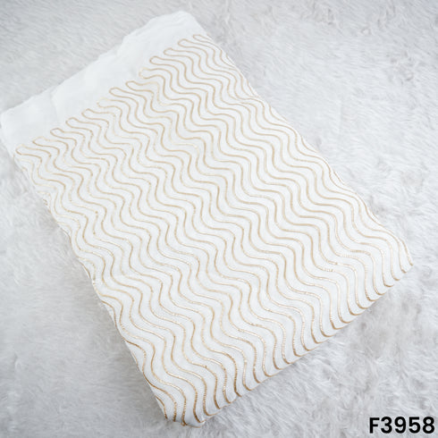 Dyeable Gota Patti Georgette Fabric- F3958