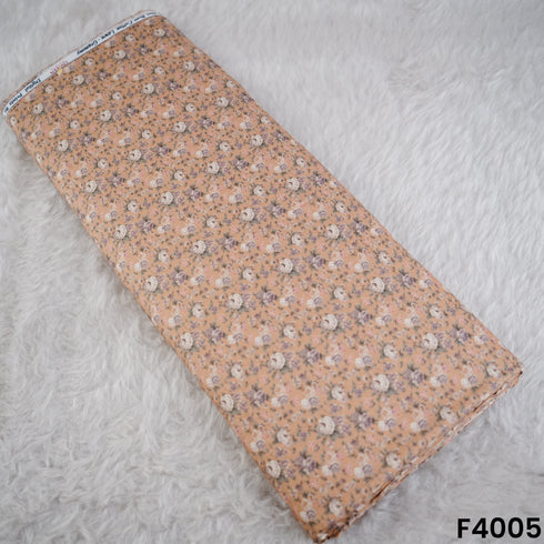 Floral Printed Cambric Cotton Fabric- F4005