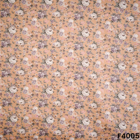 Floral Printed Cambric Cotton Fabric- F4005