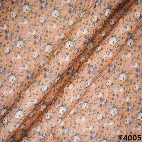 Floral Printed Cambric Cotton Fabric- F4005