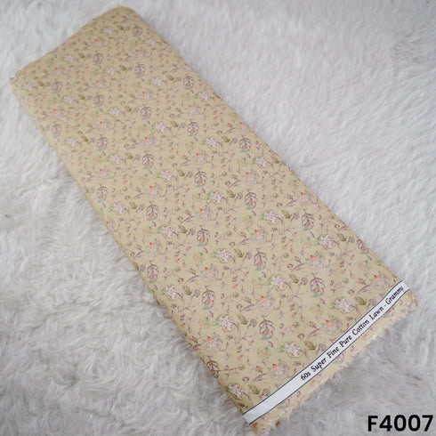 Floral Printed Cambric Cotton Fabric- F4007