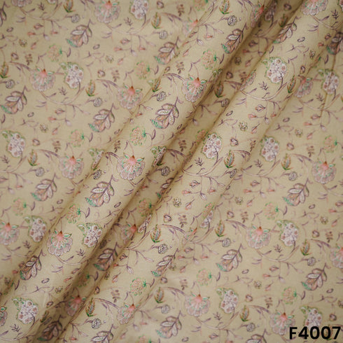 Floral Printed Cambric Cotton Fabric- F4007
