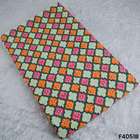 Floral Printed Cambric Cotton Fabric- F4051