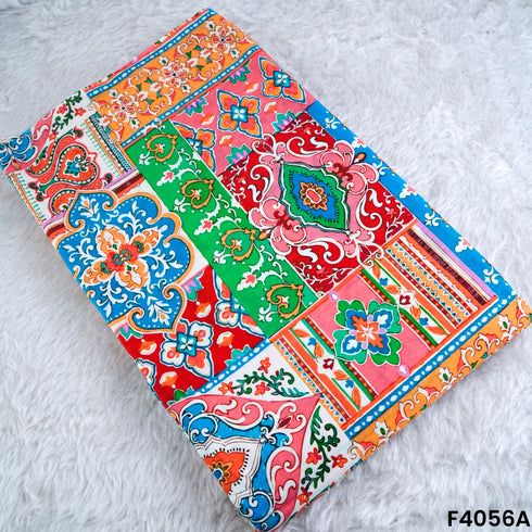 Digital Printed Cambric Cotton Fabric- F4056