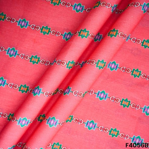 Digital Printed Cambric Cotton Fabric- F4056