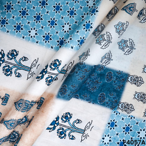 Digital Printed Cambric Cotton Fabric- F4057