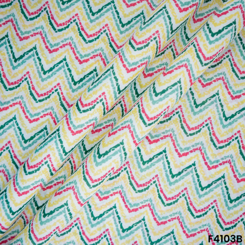 Block Print Cambric Cotton Fabric- F4103