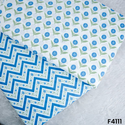 Block Print Cambric Cotton Fabric- F4111