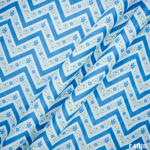 Block Print Cambric Cotton Fabric- F4111