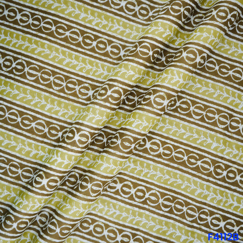 Block Print Cambric Cotton Fabric- F4112