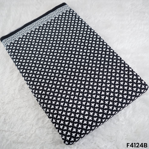 Block Print Cambric Cotton Fabric- F4124