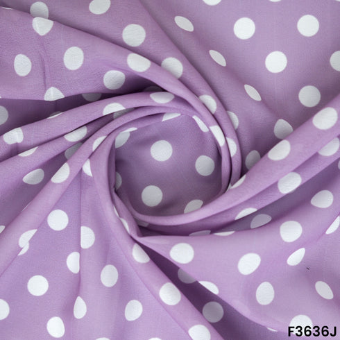 Polka Dot Georgette Fabric-F3636