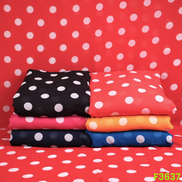 Polka Dot Georgette Fabric-F3637