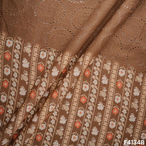 Digital Print Hakoba Mul Cotton Fabric- F4134