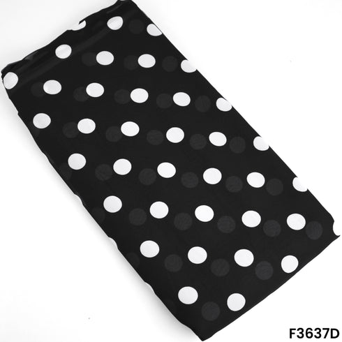 Polka Dot Georgette Fabric-F3637