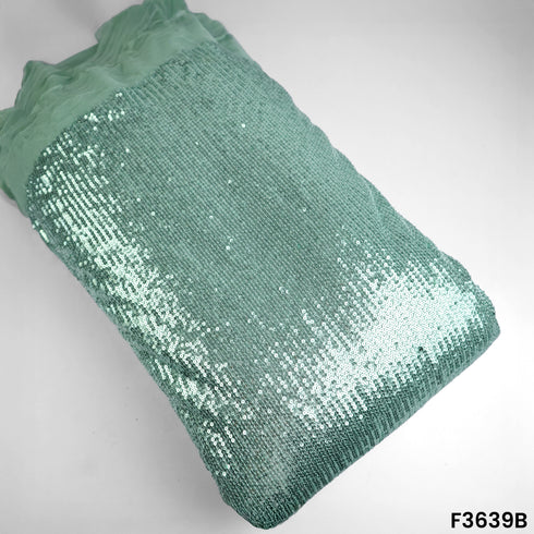 Thread Sequins Embroidered Net Fabric-F3639