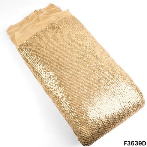 Thread Sequins Embroidered Net Fabric-F3639