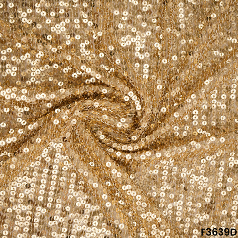 Thread Sequins Embroidered Net Fabric-F3639