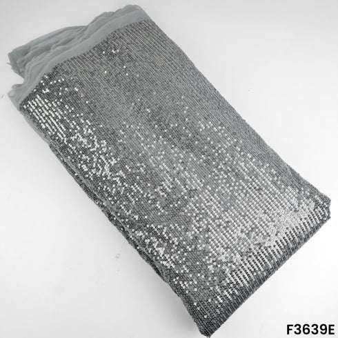 Thread Sequins Embroidered Net Fabric-F3639