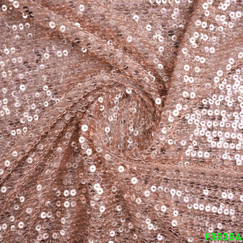 Thread Sequins Embroidered Net Fabric-F3639