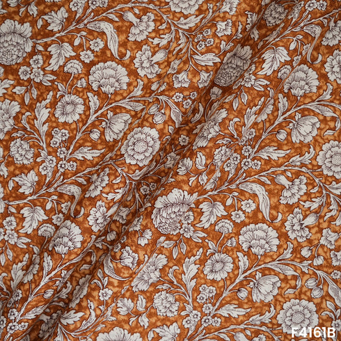 Floral Printed Cambric Cotton Fabric- F4161