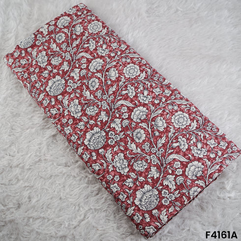 Floral Printed Cambric Cotton Fabric- F4161