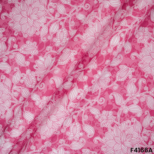 Floral Print Cambric Cotton Fabric- F4166