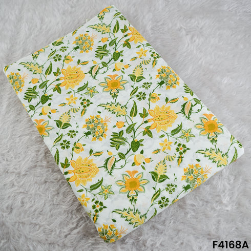 Floral Print Cambric Cotton Fabric- F4168